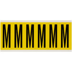 image of Brady 3450-M Letter Label - Black on Yellow - 1 1/2 in x 3 1/2 in - B-498 - 34523