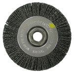 image of Weiler Burr-Rx 31111 Wheel Brush - 4 in Dia - Crimped Nylon Bristle