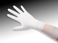 image of QRP Qualatrile XC Q125 White Large Disposable Cleanroom Gloves - ISO Class 5 Rating - 12 in Length