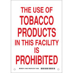image of Brady B-555 Aluminum Rectangle White No Smoking Sign - 7 in Width x 10 in Height - 123921