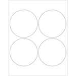 image of Tape Logic LL148 Circle Laser Labels - 4 in x 4 in - Permanent Acrylic - White - 14668