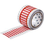 image of Brady 2HX-187-2-RD-3 Die-Cut Printer Sleeve - 0.667 in x 0.331 in - Polyolefin - Red - B-7642 - 82367