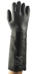 image of Ansell AlphaTec 19-024 Black 10 Supported Chemical-Resistant Gloves - 18 in Length - Rough Finish