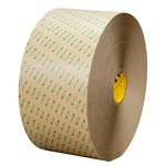 image of 3M 9668MP Clear Transfer Tape - 24 in Width x 180 yd Length - 5.2 mil Thick - Polycoated Kraft Paper Liner - 68433