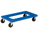 Akro-Mils 1200 lb Polyethylene Dolly - 30 in Overall Length - 18 in Width - 7 3/4 in Height - 4 in Swivel Casters - RMD3018F4PN RED