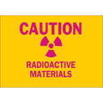 image of Brady B-120 Fiberglass Reinforced Polyester Rectangle Yellow Radiation Hazard Sign - 10 in Width x 7 in Height - 74855