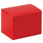 image of Red Colored Gift Boxes - 4.5 in x 6 in x 4.5 in - 3382