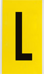 image of Brady 3470-L Letter Label - Black on Yellow - 5 in x 9 in - B-498 - 34722