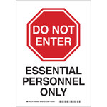 image of Brady B-302 Polyester Rectangle White PPE Sign - 7 in Width x 10 in Height - 170659