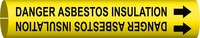 image of Brady 4045-H Strap-On Pipe Marker, 10 in to 15 in - Air & Duct - Plastic - Black on Yellow - B-915 - 40427