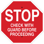 image of Brady B-555 Aluminum Octagon Red Stop Signs, Traffic Control Signs & Banners Sign - 18 in Width x 18 in Height - 124534