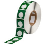 image of Brady THTEP-169-593-.5GN Die-Cut Printer Label Roll - 1.8 in x 1.8 in - Polyester - Green - B-593 - 57175