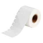image of Brady THT-123-461-1.5-SC Die-Cut Printer Label Roll - 0.75 in x 1.8 in - Polyester - Clear / White - B-461 - 80385