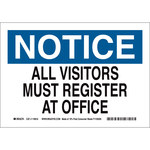 image of Brady B-586 Eco-Friendly Paper Rectangle White Restricted Area Sign - 10 in Width x 7 in Height - 116016