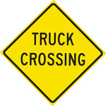 image of Brady B-959 Aluminum Square Yellow Truck & Forklift Warehouse Traffic Sign - 115601