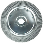 image of Weiler 09840 Wheel Brush - 15 in Dia - Knotted - Standard Twist Steel Bristle
