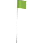 image of Milwaukee Green Plastic/Wire Flag Stakes - 3.5 in Length - 2.5 in Wide - 1.5 mil Thick - 78-008