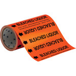 image of Brady 108520 Self-Adhesive Pipe Marker - Vinyl - Black on Orange - B-946 - 66752