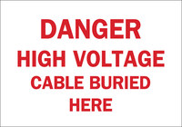 image of Brady B-302 Polyester Rectangle White Electrical Safety Sign - 10 in Width x 7 in Height - Laminated - 84959