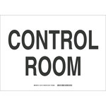 image of Brady B-120 Fiberglass Reinforced Polyester Rectangle White Door Sign - 14 in Width x 10 in Height - 132115
