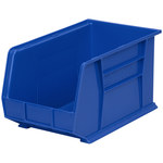 image of Akro-Mils Akrobin 60 lb Blue Industrial Grade Polymer Hanging / Stacking Storage Bin - 18 in Length - 11 in Width - 10 in Height - 1 Compartments - 30260 BLUE