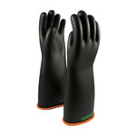 image of PIP Novax 155-3-18 Black/Orange 9 Rubber Work Gloves - 18 in Length - Smooth Finish - 155-3-18/9