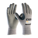 image of PIP ATG MaxiCut 19-D470 Gray Medium Cut-Resistant Gloves - ANSI A4 Cut Resistance - Nitrile Palm & Fingertips Coating - 8.7 in Length - 19-D470/M