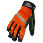 image of Ergodyne Proflex 876WP High-Visibility Orange Large Cold Condition Gloves - Thinsulate Insulation - Rough Finish - 16414