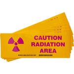 Brady B-302 Polyester Rectangle Yellow Radiation Sign - 10 in Width x 3.5 in Height - 20109KLS