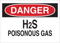 image of Brady B-555 Aluminum Rectangle White Hazardous Material Sign - 10 in Width x 7 in Height - 43015