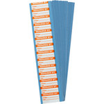 image of Brady 149358 Orange on White Cloth Inspection & Calibration Labels - 1.5 in Width - 0.625 in Height - B-500
