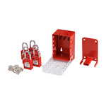 image of Brady Red Plastic Lockout Kit - 3.95 in Width - 888434-58666