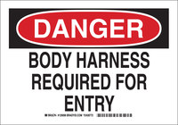 image of Brady B-555 Aluminum Rectangle White PPE Sign - 10 in Width x 7 in Height - 129096