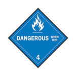 image of Brady B-101 Polycoated Tagstock Square Blue Truck Placards Sign - 10 3/4 in Width x 10 3/4 in Height - 63448