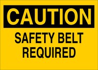 image of Brady B-302 Polyester Rectangle Yellow Confined Space Sign - 14 in Width x 10 in Height - Laminated - 84561