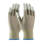 image of PIP CleanTeam 40-6416/L ESD Inspection Glove - Large - Fiber Yarn, Nylon, Polyurethane - Copper/White - 01116