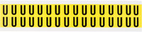 image of Brady 3420-U Letter Label - Black on Yellow - 9/16 in x 3/4 in - B-498 - 34231