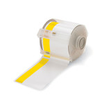 image of Brady 113163 Printer Label Roll - 4 in x 100 ft - Vinyl - White / Yellow - B-595 - 99849