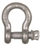 image of Lift-All Silver Galvanized Steel Screw Pin Anchor Shackle - 06100