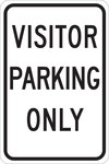 image of Brady B-120 Fiberglass Reinforced Polyester Rectangle White Parking Restriction, Permission & Information Sign - 12 in Width x 18 in Height - 75227