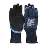 image of PIP G-Tek PolyKor 41-8014 Blue Large Cold Condition Gloves - Latex Palm & Fingers Coating - 41-8014/L
