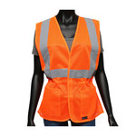 West Chester Viz-Up 47207 Orange Large/XL Polyester Mesh High-Visibility Vest - 2 Pockets - 662909-50517