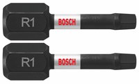 image of Bosch Impact Tough #1 Square Insert Bits ITSQ1102 - Alloy Steel - 1 in Length - 48290