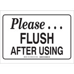 image of Brady B-302 Polyester Rectangle White Personal Hygiene Sign - 14 in Width x 10 in Height - Laminated - 47606