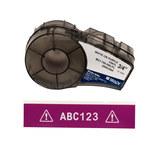 image of Brady M21-750-595-PL White on Purple All-Weather Printer Ribbon - 3/4 in Width - 21 ft Length - 754473-93045