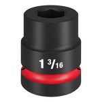 image of Milwaukee SHOCKWAVE Impact Duty 49-66-6551 Deep Well Impact Socket - Forged Steel - 6 Point Drive - 4.80 in Length - 58462