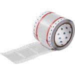 image of Brady Permasleeve HX-1000-2-WT-S Die-Cut Printer Sleeve - 1.969 in x 1.634 in - Polyolefin - White - B-7642 - 82518