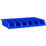 image of Akro-Mils System Bin Blue Shelf Storage Bin - 18 in Length - 33 in Width - 5 in Height - 6 Compartments - 30318 BLUE