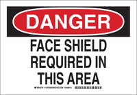 image of Brady B-555 Aluminum Rectangle White PPE Sign - 10 in Width x 7 in Height - 128736