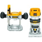 image of Dewalt Variable Speed Compact Router Combo Kit DWP611PK - 1 1/4 hp - Combo Base